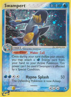 Swampert Rare Holo card from Ruby & Sapphire