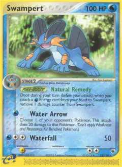 Swampert Rare card from Ruby & Sapphire