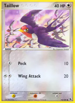 Taillow Common card from Ruby & Sapphire
