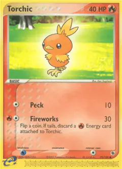 Torchic Common card from Ruby & Sapphire