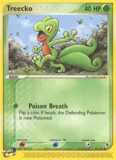 Treecko Common card from Ruby & Sapphire