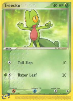 Treecko Common card from Ruby & Sapphire
