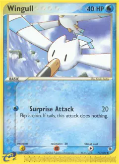 Wingull Common card from Ruby & Sapphire