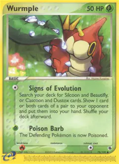 Wurmple Common card from Ruby & Sapphire