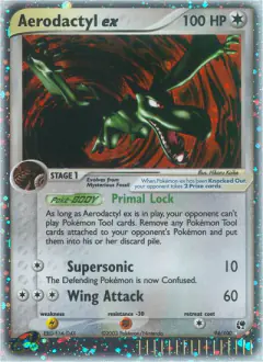 Aerodactyl ex Rare Holo EX card from Sandstorm