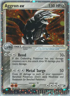 Aggron ex Rare Holo EX card from Sandstorm