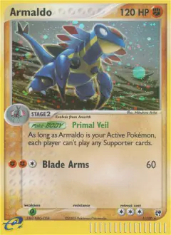 Armaldo Rare Holo card from Sandstorm