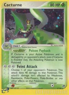 Cacturne Rare Holo card from Sandstorm