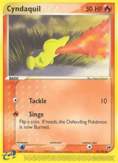 Cyndaquil Common card from Sandstorm