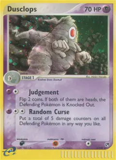 Dusclops Rare Holo card from Sandstorm