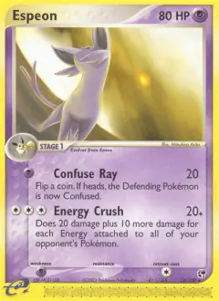 Espeon Rare card from Sandstorm