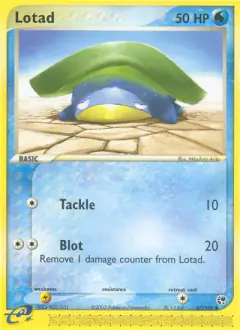 Lotad Common card from Sandstorm