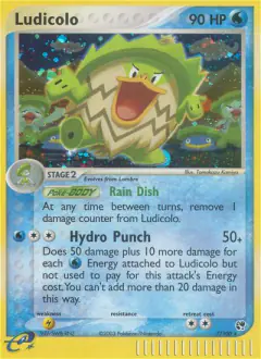 Ludicolo Rare Holo card from Sandstorm