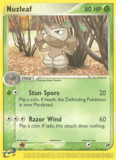 Nuzleaf Uncommon card from Sandstorm