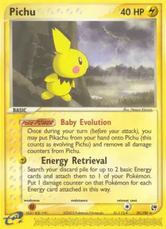 Pichu Rare card from Sandstorm