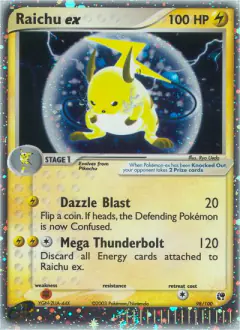 Raichu ex Rare Holo EX card from Sandstorm