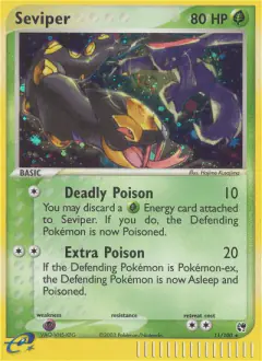 Seviper Rare Holo card from Sandstorm