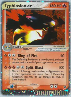Typhlosion ex Rare Holo EX card from Sandstorm
