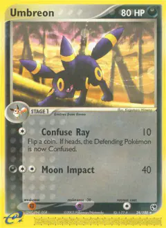 Umbreon Rare card from Sandstorm