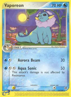 Vaporeon Rare card from Sandstorm