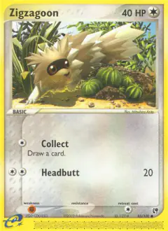 Zigzagoon Common card from Sandstorm