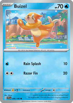 Buizel Common card from Scarlet & Violet Base