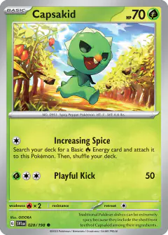 Capsakid Common card from Scarlet & Violet Base