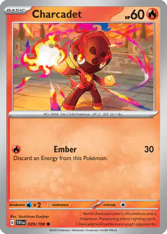Charcadet Common card from Scarlet & Violet Base