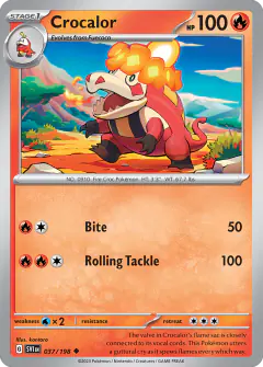 Crocalor Uncommon card from Scarlet & Violet Base