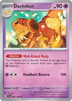 Dachsbun Uncommon card from Scarlet & Violet Base
