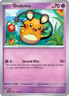 Dedenne Common card from Scarlet & Violet Base