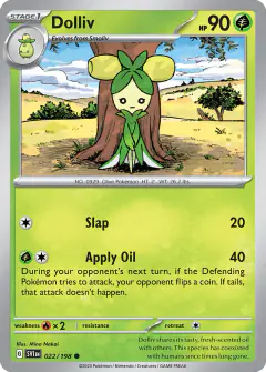 Dolliv Common card from Scarlet & Violet Base