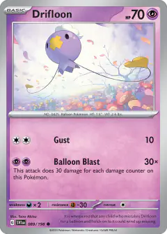 Drifloon Common card from Scarlet & Violet Base