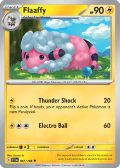 Flaaffy Uncommon card from Scarlet & Violet Base