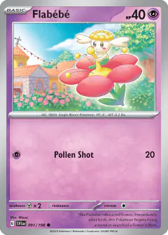 Flabébé Common card from Scarlet & Violet Base