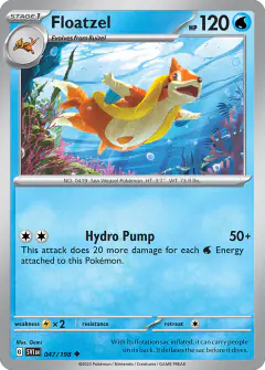 Floatzel Uncommon card from Scarlet & Violet Base
