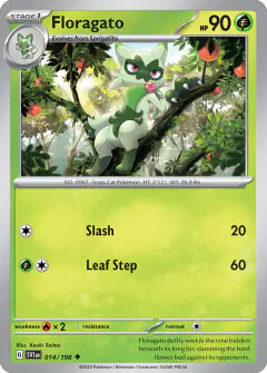 Floragato Uncommon card from Scarlet & Violet Base