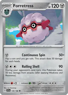 Forretress Uncommon card from Scarlet & Violet Base