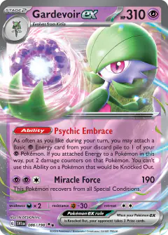 Gardevoir ex Double Rare card from Scarlet & Violet Base