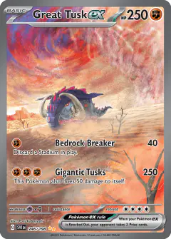 Great Tusk ex Special Illustration Rare card from Scarlet & Violet Base