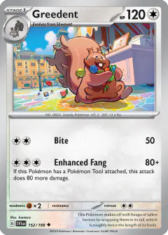 Greedent Uncommon card from Scarlet & Violet Base
