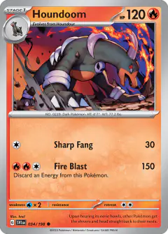 Houndoom Common card from Scarlet & Violet Base