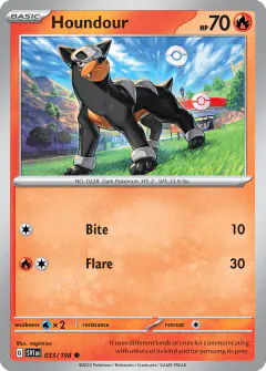 Houndour Common card from Scarlet & Violet Base