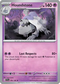 Houndstone Rare card from Scarlet & Violet Base