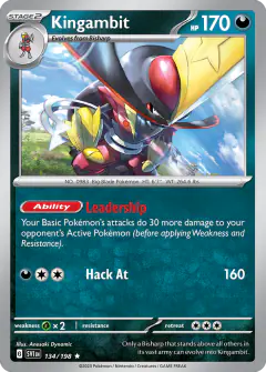 Kingambit Rare card from Scarlet & Violet Base