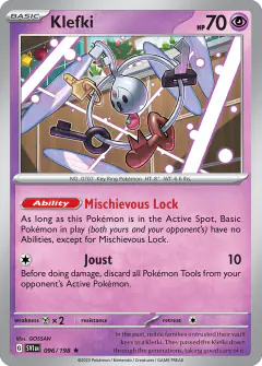 Klefki Rare card from Scarlet & Violet Base