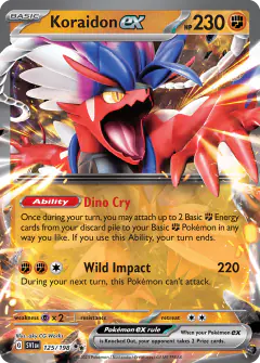 Koraidon ex Double Rare card from Scarlet & Violet Base