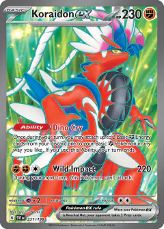 Koraidon ex Ultra Rare card from Scarlet & Violet Base