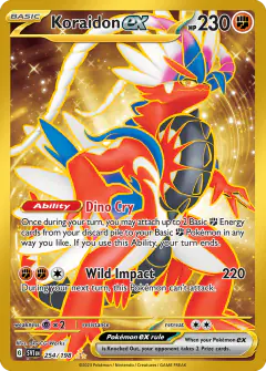 Koraidon ex Hyper Rare card from Scarlet & Violet Base