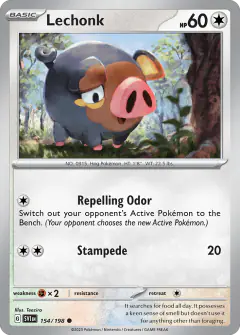 Lechonk Common card from Scarlet & Violet Base